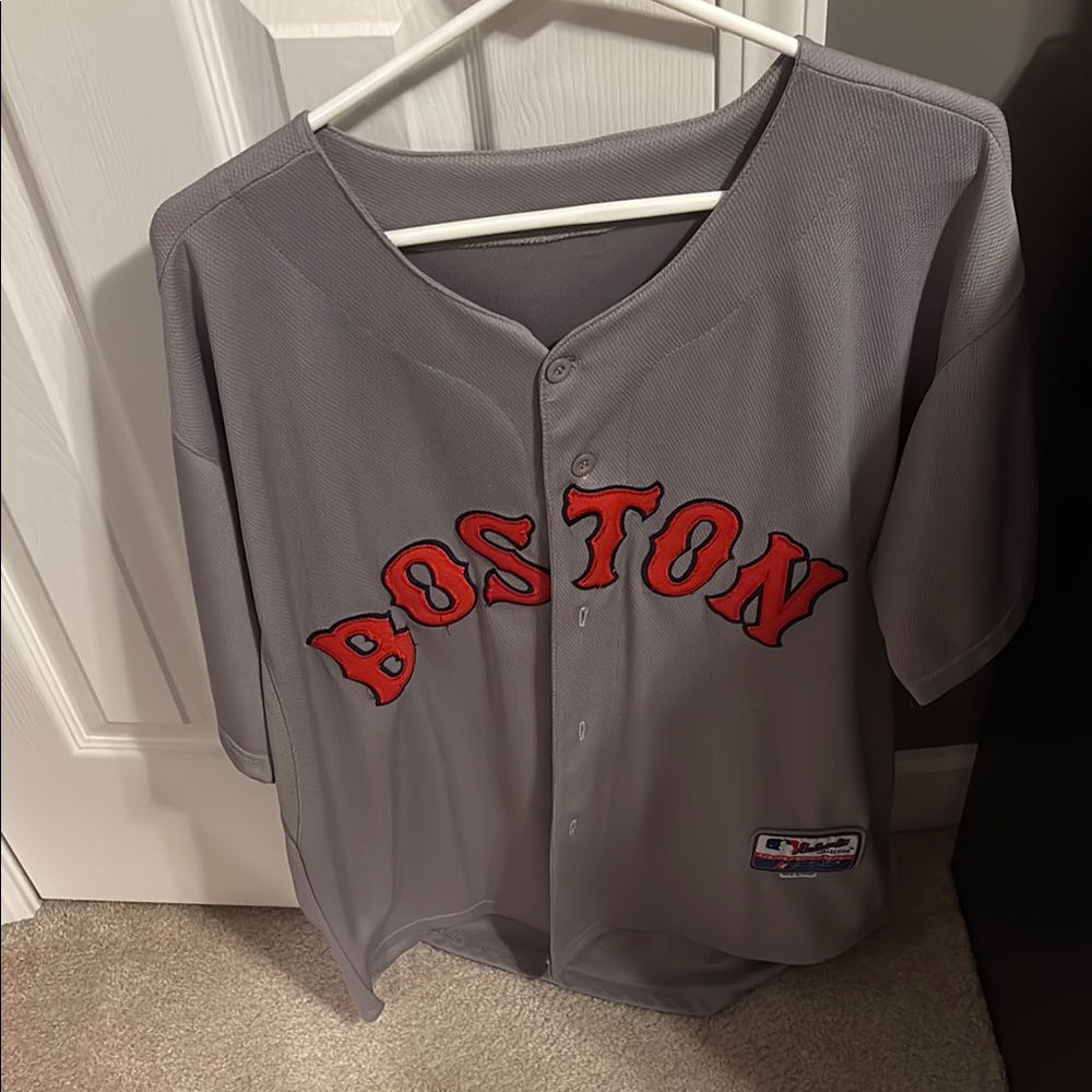 Adult Gray Boston Baseball Jersey- Brock Holt